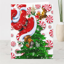 Cartão Papai Noel engraçado 