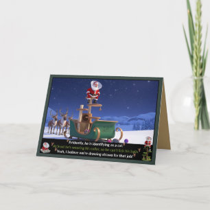 Cartão Papai Noel engraçado
