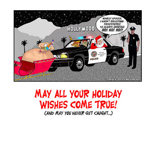 Cartão Papai Noel Engraçado Ho Ho Ho Polícia