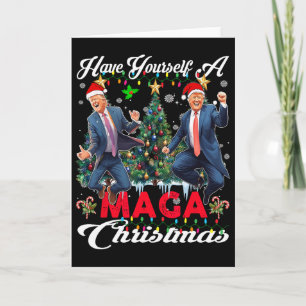 Cartão Papai Noel Engraçado Trump Dê a Si Mesmo Um Natal