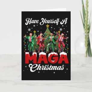 Cartão Papai Noel Engraçado Trump Tenha Um Merry M.a.g.a 