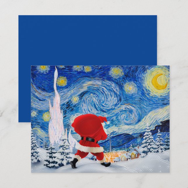 Cartão Papai Noel está chegando (Frente/Verso)