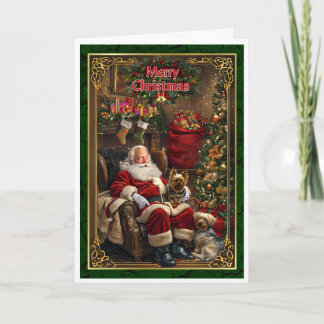 Cartão Papai Noel está descansando