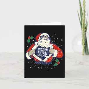 Cartão Papai Noel Está Trump Fan Code Qr Trump Dance Engr