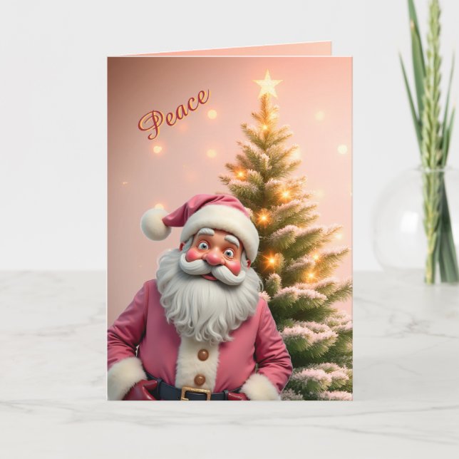 Cartão Papai Noel Fantasioso Papel Natal (Frente)