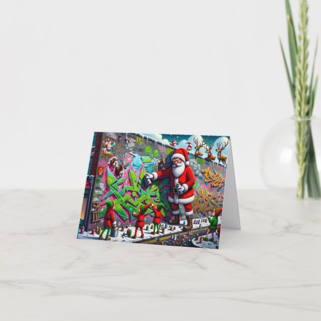 Cartão Papai Noel Grafite (Frente)