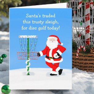 Cartão Papai Noel Jogando Golfe Discado