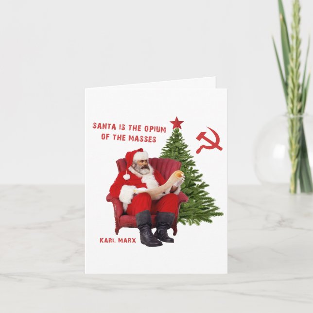 Cartão Papai Noel Karl Marx (Frente)