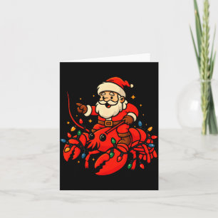 Cartão Papai Noel Lagosta Natal Camisa de dormir Papai No