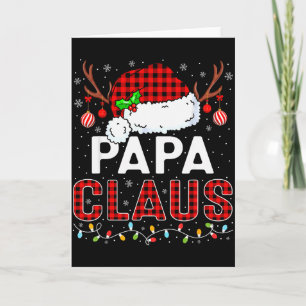 Cartão Papai Noel Luzes de Natal Chapéu do Papai Noel Fam