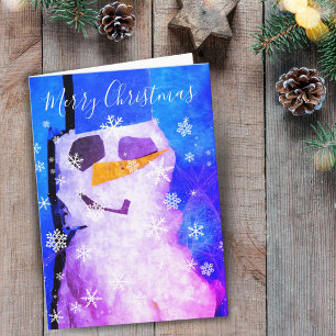 Cartão Papai Noel Mágico Floco de Neve Feliz Natal Feriad