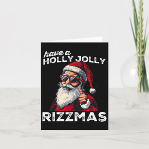 Cartão Papai Noel miando Meme engraçado do Papai Noel Riz