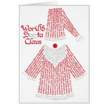 Cartão Papai Noel Mundial