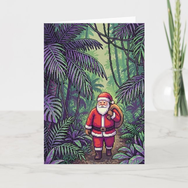 Cartão Papai Noel na Selva (Frente)