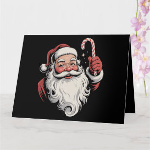 Cartão Papai Noel Natal Presente Retro Vintage