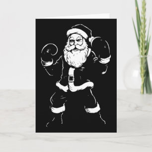 Cartão Papai Noel Papai Noel, Boxeador Boxe Kickboxing Na
