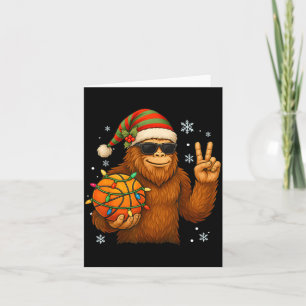 Cartão Papai Noel Pé Grande Basquete Natal 