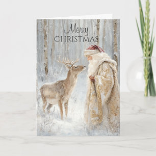 Cartão Papai Noel Rústico Natal