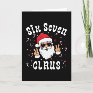 Cartão Papai Noel Seis Sete Funny 67 Natal Meme Meninos