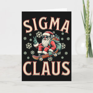Cartão Papai Noel Sigma Claus Meme Natal Engraçado Adoles