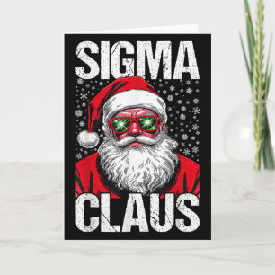 Cartão Papai Noel Sigma Claus Natal Engraçado Rizz Mascul