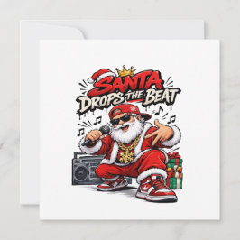 Cartão Papai Noel Solta O Ritmo Hip Hop de Natal