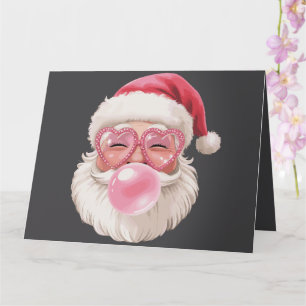 Cartão Papai Noel soprando bolha Natal engraçado Natal