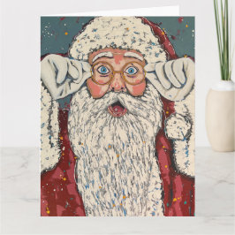 Cartão Papai Noel Surpreso