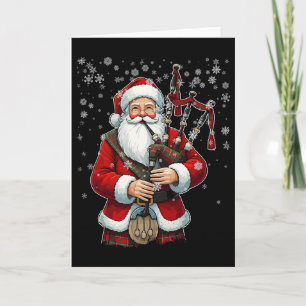 Cartão Papai Noel Tocando Gpipes - Jogador Divertido de G