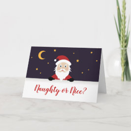 Cartão Papai Noel travesso ou bonzinho