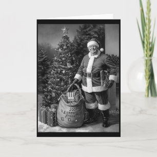 Cartão Papai Noel Trump Com Um Saco Cheio De Presentes De