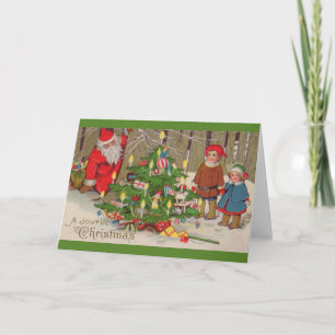 Cartão Papai Noel Vitoriano Um Natal Alegre