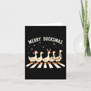 Cartão Papai Noel Xmas Duck Feliz Duckmas Engraçado Duque