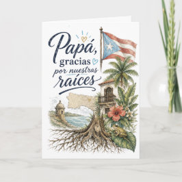 Cartão Papai Obrigado Por Nossas Raízes Porto Rico