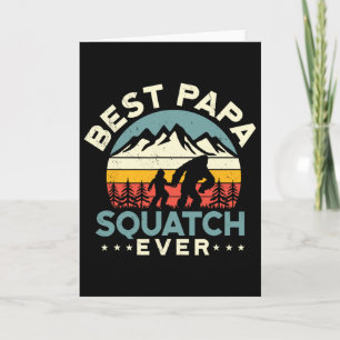 Cartão Papai Pé Grande Sasquatch Papai Melhor Papai Squat