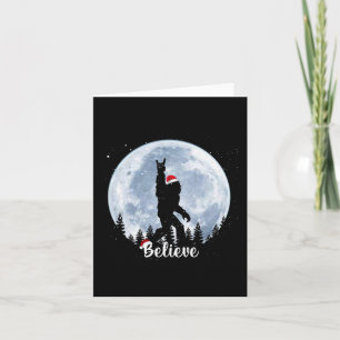 Cartão Papais noeis Bigfoot Rock Roll Sasquatch believ