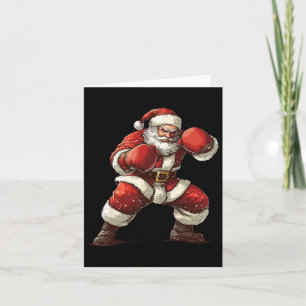 Cartão Papais noeis Boxing Xmas Mma Muay Thai Lover Crist