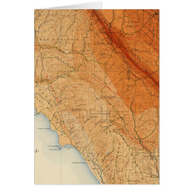 Cartão Papais noeis Cruz quadrangular mostrando intensida (Frente)