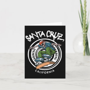 Cartão Papais noeis Cruz Skater Trazidos De Volta Do Esqu