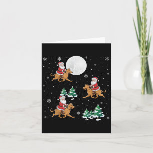 Cartão Papais noeis Da Árvore Do Xmas Que Andam No Lobo I