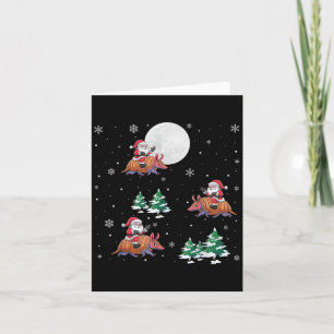 Cartão Papais noeis De Árvore Xmas Andando Armadillo Engr