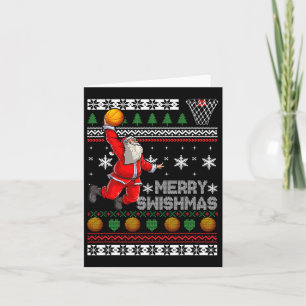 Cartão Papais noeis De Dobra De Natal Ugly No Bysketbyll