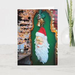 Cartão Papais noeis de exibição da janela