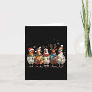 Cartão Papais noeis De Frango À Lua De Natal Engraçado Ár