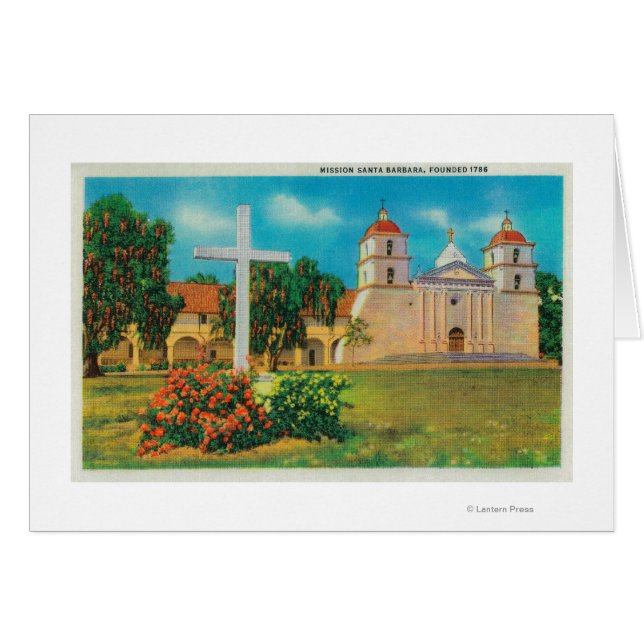 Cartão Papais noeis de Missão Barbara View (Frente Horizontal)