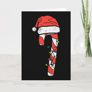 Cartão Papais noeis de Natal Candy Cane Xmas Kids Toddler