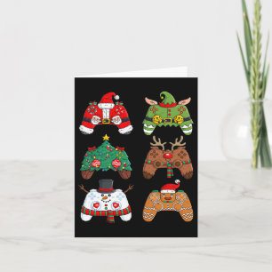 Cartão Papais noeis De Natal Controladores De Jogos Elf D
