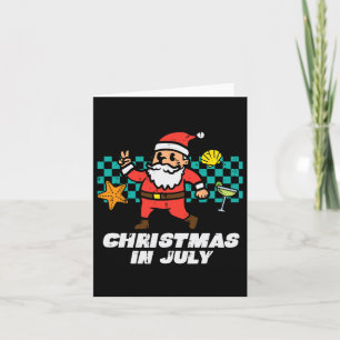 Cartão Papais noeis de Natal de julho de 2011 Retrô de Pa