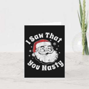 Cartão Papais noeis De Natal Engraçados Eu Vi Que Seu Adu