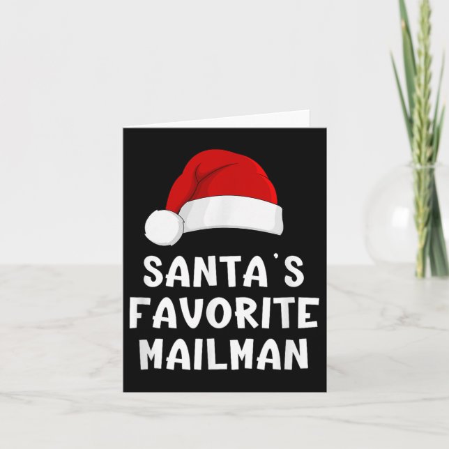 Cartão Papais noeis de Natal Favoritos do Mailman Funny X (Frente)